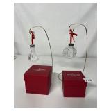 1999 & 2000 WATERFORD CRYSTAL CHRISTMAS ORNAMENTS