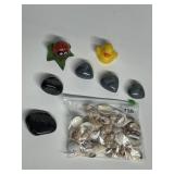 SEASHELLS, MESSAGE ROCKS, GOLF BALL LADY BUG