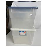2 STORAGE CONTAINERS WITH LIDS