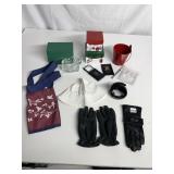 NEW APT 9 LEATHER GLOVES, CRYSTAL SLEIGH IN BOX,
