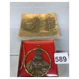 WENDELL AUGUST BRONZE ORNAMENT AND PLATE