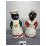 BLACK VINEGAR AND OIL DISPENSERS VINTAGE