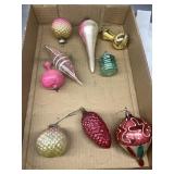 9 ANTIQUE CHRISTMAS ORNAMENTS