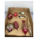 8 ANTIQUE CHRISTMAS ORNAMENTS