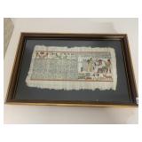EGYPTIAN PAPYRUS PAPER PAINTING BELIEVE FROM THE