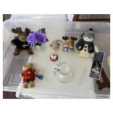 SANTA BELL, MINI PLUSH, PLATE STANDS, BUD VASES