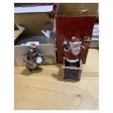 MUSIC BOX CO SPRINGY SANTA, BALOO DISNEY ORNAMENT