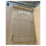 BRASS FRAMED GLASS PANEL 18" X 14" PANELS