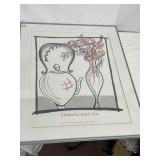 FRAMED PRINT FLOWERS AND TEA