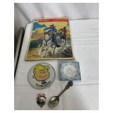 LONE RANGER PUZZLE, SCHROEDER TIN PLATE 1950,
