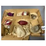 8 ANTIQUE CHRISTMAS ORNAMENTS