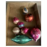 8 ANTIQUE CHRISTMAS ORNAMENTS