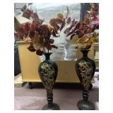 PR VASES 20" H WITH ARTIFICIAL FERNS