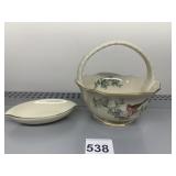 LENOX SERENADE HANDLED BASKET, LENOX SM. DISH