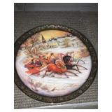 FRANKLIN MINT COLLECTOR PLATE WINTER SLEIGH RIDE