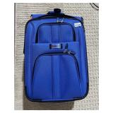 BRIGHT BLUE DELSEY CARRY ON ROLLING SUITCASE