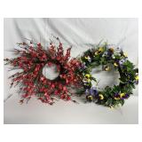 2 DECORATIVE WREATHS