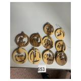 WOOD CUT ORNAMENTS