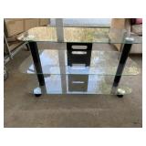 3 TIER GLASS CONSOLE TABLE