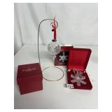 2001 & 2002 WATERFORD CRYSTAL CHRISTMAS ORNAMENTS