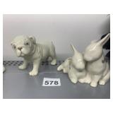 LENOX CHINA JEWELS COLLECTION DOG PLUS 2 BUNNIES
