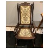 ROCKING CHAIR NEEDLE POINT BACK & SEAT