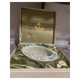 BELLEEK WOVEN BASKET WITH OB