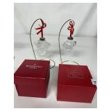 1993 & 1998 WATERFORD CRYSTAL CHRISTMAS ORNAMENTS