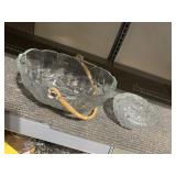 GLASS FRUIT BOWL & CANDY DISH