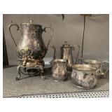 RED & BARTON COFFEE POT, TEA POT, CREAMER, OPEN