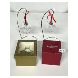 1995 & 1997 WATERFORD CRYSTAL CHRISTMAS ORNAMENTS