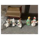 FITZ & FLOYD SNOWFLAKE & JAKE, SALT & PEPPER
