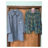 GRAFF CALIFORNIA WEAR PLAID WOOL COAT, FORECASTER