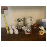 SMALL BRASS BELL, TEXAS COLLECTOR PLATE, CUP, &