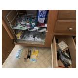 LISTERINE Q TIPS CONTENTS OF BATHROOM CABINET