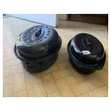 LARGE & SMALL METAL ROASTERS WITH LIDS