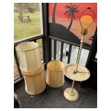 METAL FLOOR LAMP AND ASSORTED SHADES