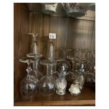 VARIOUS GLASSWARE, SALT & PEPPER SHAKERS
