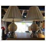 2 GLASS CENTER LAMPS