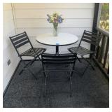 OUTDOOR PATIO TABLE 30 ROUND WITH 2 COLLAPSABLE
