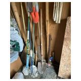 SHOVEL, MOPS, RED SHOVEL, ADZ., SLEDGE. ETC.