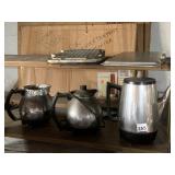 ELECTRIC PERCOLATING COFFEE POTS INCLUDING DECO