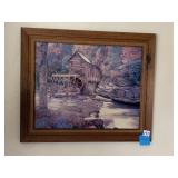 OLD MILL BY WATER SCENE 25X21