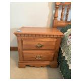 OAK 2 DRAWER SIDE TABLE ATHENS FURNITURE 24X22X15