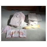 SHEETS LINENS AND PILLOWCASES WITH HAND WORK