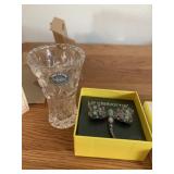 DRAGONFLY LIZ CLAIBORNE PIN AND LENOX VASE
