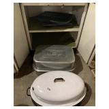 PORCELAIN ROASTER AND ALUMINUM ROASTER