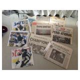 HEADLINE NEWSPAPERS AND HOCKEY CROSBY ARTICLES
