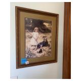 GIRLS W/ RAKE AND STRAW PIECE