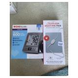 HEATING PAD NEW AND SERIES 600 BLOOD PRESSURE